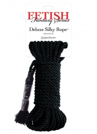 Черная веревка для фиксации Deluxe Silky Rope - 9,75 м. - Pipedream - купить с доставкой в Одинцово