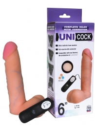 Фаллическая насадка Харнесс UNICOCK 6  с вибрацией - 18 см. - LOVETOY (А-Полимер) - купить с доставкой в Одинцово