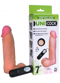 Фаллическая насадка Харнесс UNICOCK 7  с вибрацией - 19 см. - LOVETOY (А-Полимер) - купить с доставкой в Одинцово