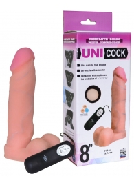 Фаллическая насадка Харнесс UNICOCK 8  с вибрацией - 20 см. - LOVETOY (А-Полимер) - купить с доставкой в Одинцово