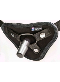 Страпон с 2 насадками и вибрацией UniStrap - 20 и 18 см. - LOVETOY (А-Полимер) - купить с доставкой в Одинцово