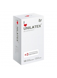 Ультратонкие презервативы Unilatex Ultra Thin - 12 шт. + 3 шт. в подарок - Unilatex - купить с доставкой в Одинцово