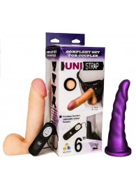 Вибрострапон с двумя насадками UniStrap - 18 и 18 см. - LOVETOY (А-Полимер) - купить с доставкой в Одинцово