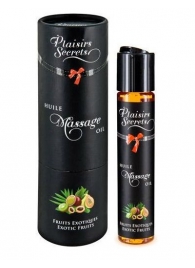 Массажное масло с ароматом экзотических фруктов Huile de Massage Gourmande Fruits Exotiques - 59 мл. - Plaisir Secret - купить с доставкой в Одинцово
