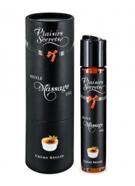 Массажное масло с ароматом крем брюле Huile de Massage Gourmande Creme Brulée - 59 мл. - Plaisir Secret - купить с доставкой в Одинцово