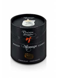 Массажная свеча с ароматом шоколада Bougie de Massage Gourmande Chocolat - 80 мл. - Plaisir Secret - купить с доставкой в Одинцово