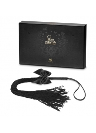 Чёрная плётка Lilly Whip Bijoux - Bijoux Indiscrets - купить с доставкой в Одинцово