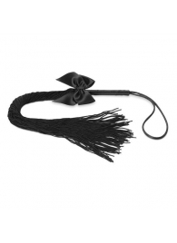 Чёрная плётка Lilly Whip Bijoux - Bijoux Indiscrets - купить с доставкой в Одинцово
