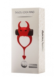 Красное эрекционное кольцо в форме дьяволенка DEVOL COCKRING - Adrien Lastic - в Одинцово купить с доставкой