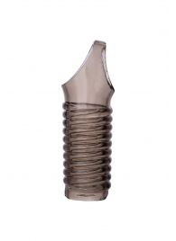 Дымчатая насадка с рёбрышками и подхватом мошонки ToyFa XLover - 12,5 см. - ToyFa - в Одинцово купить с доставкой