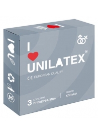 Презервативы с рёбрами Unilatex Ribbed - 3 шт. - Unilatex - купить с доставкой в Одинцово