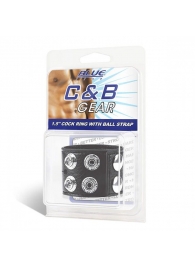 Ремень на член и мошонку 1.5  Cock Ring With Ball Strap - BlueLine - купить с доставкой в Одинцово