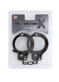 Чёрные наручники из листового металла BONDX METAL CUFFS BLACK - Dream Toys - купить с доставкой в Одинцово