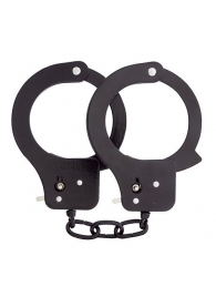 Чёрные наручники из листового металла BONDX METAL CUFFS BLACK - Dream Toys - купить с доставкой в Одинцово