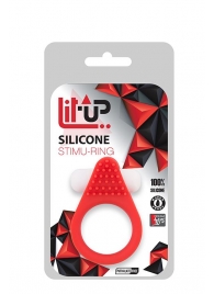 Красное эрекционное кольцо LIT-UP SILICONE STIMU RING 1 RED - Dream Toys - в Одинцово купить с доставкой