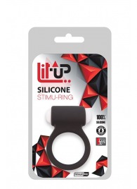 Чёрное эрекционное виброкольцо LIT-UP SILICONE STIMU RING 3 BLACK - Dream Toys - в Одинцово купить с доставкой