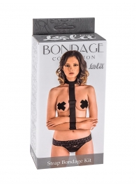 Ошейник с длинной лентой и наручниками Strap Bondage Kit One Size - Lola Games - купить с доставкой в Одинцово