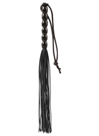 Чёрная мини-плеть из резины Rubber Mini Whip - 22 см. - Blush Novelties - купить с доставкой в Одинцово