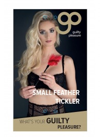 Пластиковая метелочка с красными пёрышками Small Feather Tickler - 32 см. - Blush Novelties - купить с доставкой в Одинцово