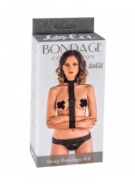 Ошейник с длинной лентой и наручниками Strap Bondage Kit Plus Size - Lola Games - купить с доставкой в Одинцово