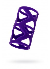 Фиолетовая насадка-сетка на пенис - 7,5 см. - A-toys - в Одинцово купить с доставкой