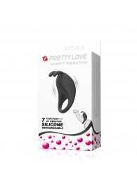 Чёрное эрекционное кольцо с вибрацией Rabbit Vibrator - Baile - в Одинцово купить с доставкой