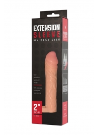 Телесная насадка-удлинитель Extension sleeve с подхватом - 17 см. - Sitabella - в Одинцово купить с доставкой