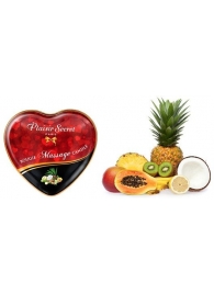 Массажная свеча с ароматом экзотических фруктов Bougie Massage Candle - 35 мл. - Plaisir Secret - купить с доставкой в Одинцово