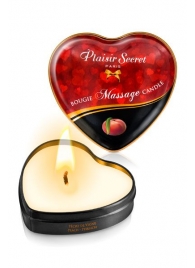 Массажная свеча с ароматом персика Bougie Massage Candle - 35 мл. - Plaisir Secret - купить с доставкой в Одинцово