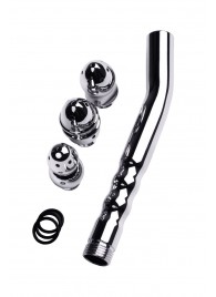 Металлический анальный душ с тремя насадками - ToyFa - купить с доставкой в Одинцово
