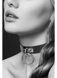Узенький ошейник из полиуретана с кольцом - Bijoux Pour Toi - купить с доставкой в Одинцово