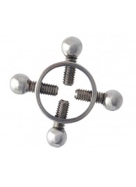 Серебристые зажимы для сосков на винтах - ToyFa - купить с доставкой в Одинцово