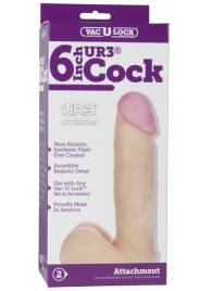 Ультра реалистичная насадка Vac-U-Lock  6  ULTRASKYN Cock - 17,3 см. - Doc Johnson - купить с доставкой в Одинцово