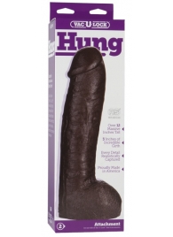 Большая насадка для трусиков Vac-U-Lock Realistic Hung - 31,7 см. - Doc Johnson - купить с доставкой в Одинцово