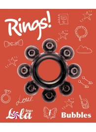 Чёрное эрекционное кольцо Rings Bubbles - Lola Games - в Одинцово купить с доставкой
