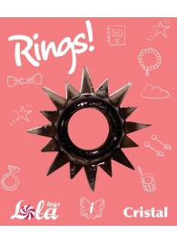 Чёрное эрекционное кольцо Rings Cristal - Lola Games - в Одинцово купить с доставкой