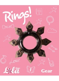 Чёрное эрекционное кольцо Rings Gear - Lola Games - в Одинцово купить с доставкой