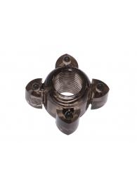 Чёрное эрекционное кольцо Rings Screw - Lola Games - в Одинцово купить с доставкой