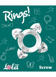 Прозрачное эрекционное кольцо Rings Screw - Lola Games - в Одинцово купить с доставкой