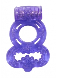 Фиолетовое эрекционное кольцо Rings Treadle с подхватом - Lola Games - в Одинцово купить с доставкой