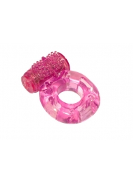 Розовое эрекционное кольцо с вибрацией Rings Axle-pin - Lola Games - в Одинцово купить с доставкой