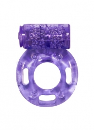Фиолетовое эрекционное кольцо с вибрацией Rings Axle-pin - Lola Games - в Одинцово купить с доставкой