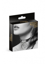 Черный чокер с двумя кольцами - Bijoux Pour Toi - купить с доставкой в Одинцово