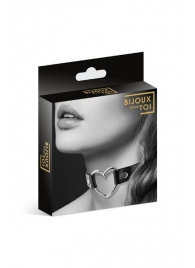 Чёрный чокер с кольцом в форме сердца - Bijoux Pour Toi - купить с доставкой в Одинцово