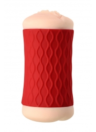 Двухсторонний мастурбатор JOS  NADIN в красном цилиндре - JOS - в Одинцово купить с доставкой