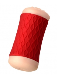 Двухсторонний мастурбатор JOS  NADIN в красном цилиндре - JOS - в Одинцово купить с доставкой