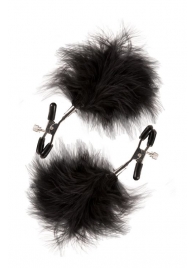 Зажимы для сосков с пухом FEATHERED NIPPLE CLAMPS - Blush Novelties - купить с доставкой в Одинцово