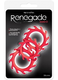 Набор из 3 красных эрекционных колец Renegade Gears - NS Novelties - в Одинцово купить с доставкой