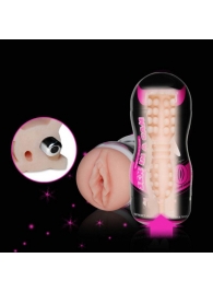 Мастурбатор-вагина Sex In A Can Vibra Vagina Tunnel - Lovetoy - в Одинцово купить с доставкой