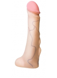 Реалистичная насадка с мошонкой REAL Standard - 18 см. - LOVETOY (А-Полимер) - купить с доставкой в Одинцово